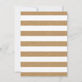 シック素朴フローラバーストライプラップの結婚式 招待状 (裏面)