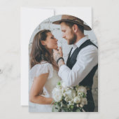 シック素朴フローラフォトア結婚ーチ 招待状 (裏面)