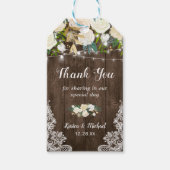 シック素朴フローラレース結婚式の引き出物ありがとう ギフトタグ (正面)
