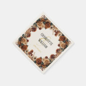 シック素朴フローラ結婚ズ スタンダードカクテルナプキン (角)