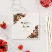 シック素朴フローラ結婚ズ スタンダードカクテルナプキン (インサイチュ)