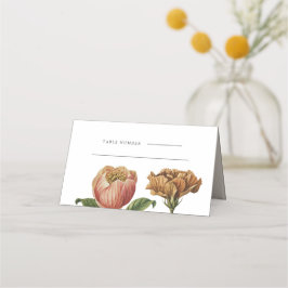 シック素朴フローラ結婚テーブル プレイスカード