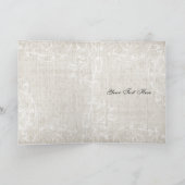 シック素朴ブラウンヴィンテージバラ結婚ズ サンキューカード (内部)