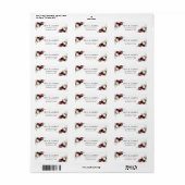 シック素朴ブルゴーニュアイボリーホワイトフローラズ結婚 ラベル (フルシート)