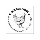 シック素朴ヘンの卵スタンプ ラバースタンプ (インプリント)