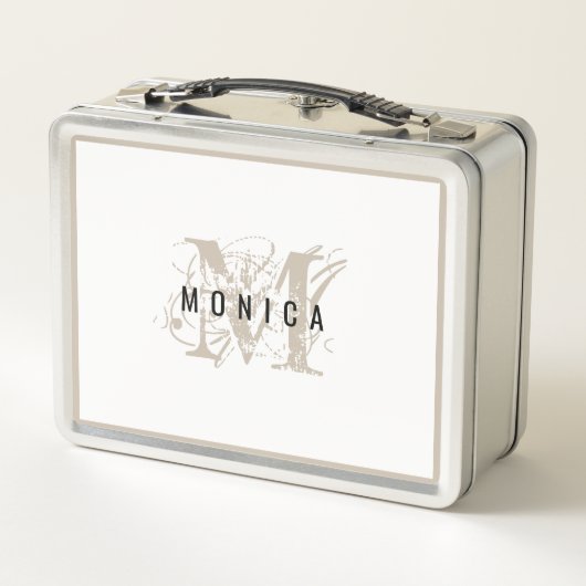 シック素朴ベエモダンージュモノグラム メタルランチボックス (裏面)