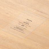 シック素朴ボホアクリル結婚式招待状 アクリル招待状 (レイダウン)