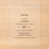 シック素朴ボホアクリル結婚式招待状 アクリル招待状 (正面)