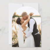 シック素朴ボホワイルドフラワーとフォトズ結婚ーズ 招待状 (裏面)