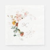 シック素朴ボホワイルドフラワーフローラ庭園の結婚式 スタンダードランチョンナプキン (正面)