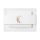 シック素朴ボホワイルドフラワーフローラ庭園の結婚式 招待状ベリーバンド (正面例)