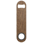 シック素朴ミディアムトープ茶色の木目パターン スピード栓抜き (裏面)