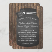 シック素朴メイユニークン・ジャー結婚ルクボード 招待状 (正面/裏面)