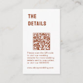 シック素朴モルデンのミニマ結婚リスト エンクロージャーカード (正面)