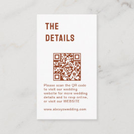 シック素朴モルデンのミニマ結婚リスト エンクロージャーカード