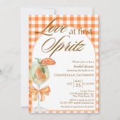 シック素朴ラブアットファーストスピリッツブライダルシャワー 招待状 (正面)