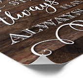 シック素朴ラブ引用文サインプリント ポスター (角)