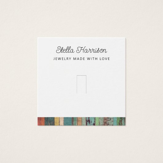 シック素朴リングや輪ジュエリー表示カード (正面)