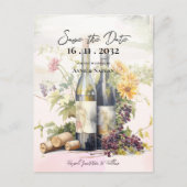 シック素朴ワイナリーグラフインスパイアィンズ結婚ス 案内ポストカード (正面)