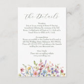 シック素朴ワイルドフラワー庭園の結婚式 エンクロージャーカード (正面)