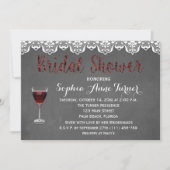 シック素朴ワインテイスティングブライダルシャワー招待状 招待状 (正面)