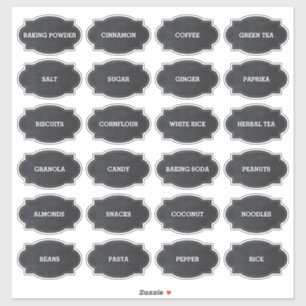 シック素朴ヴィンテージシャルボードスタイルパントリーラベル シール