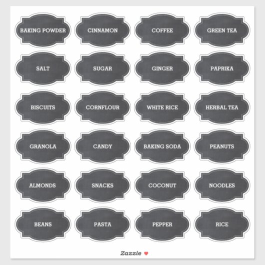 シック素朴ヴィンテージシャルボードスタイルパントリーラベル シール (シート)