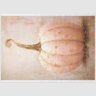 シック素朴ヴィンテージピンクパンプキンデクページ 薄葉紙