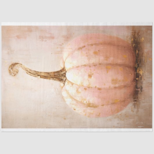 シック素朴ヴィンテージピンクパンプキンデクページ 薄葉紙 (正面)