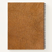 シック素朴ヴィンテージブラウンボホレザーモノグラム ノートブック (裏面)