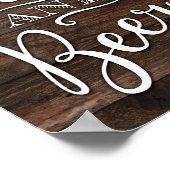 シック素朴応援とビアーズサインプリント ポスター (角)