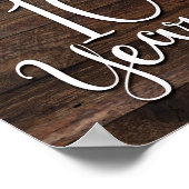 シック素朴応援10年プリント ポスター (角)