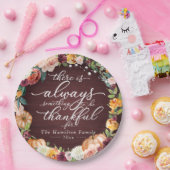 シック素朴書道フローラ感謝祭ディナー ペーパープレート (パーティー)