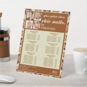 シック素朴爪、 ネイル美しいサロンサービスリスト 台座サイン (インサイチュ)