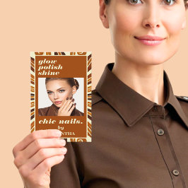 シック素朴爪、 ネイル美しいサロンビジネスフォト 名刺