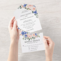 シック素朴赤面ブルーフローラグリーンリー結婚ズ