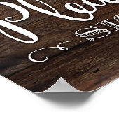 シック素朴PLEASEサインプリント ポスター (角)