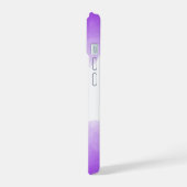 シック紫グラデーション名文字モノグラムiPhoneケース iPhone 15ケース (左側面)