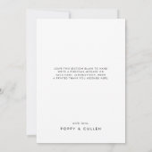 シック結婚したで明るいクリスマス写真ありがとう シーズンカード (裏面)