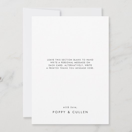 シック結婚したで明るいクリスマス写真ありがとう シーズンカード (裏面)