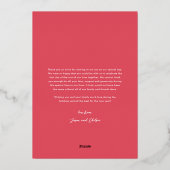 シック結婚したな手メリー文字の写真 箔シーズンカード (裏面)