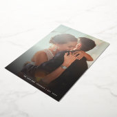 シック結婚したな手メリー文字の写真 箔シーズンカード (回転した状態)