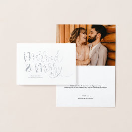 シック結婚した&メリークリスマス結婚の写真 箔カード