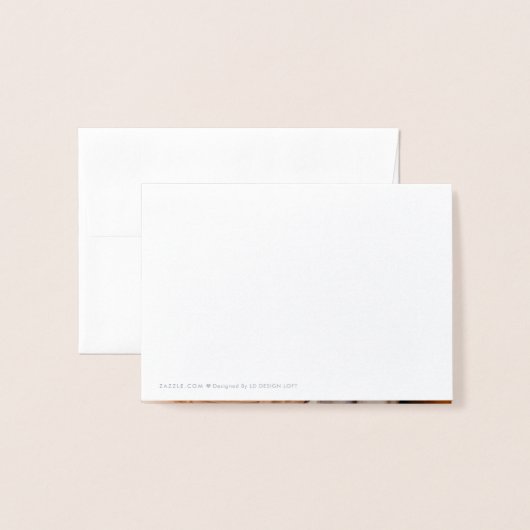 シック結婚した&メリークリスマス結婚の写真 箔カード (裏面封筒付き)