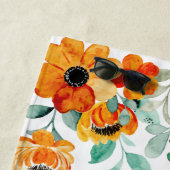 シック結婚なハネムーンギフトパーソナライズされたフローラ ビーチタオル (インサイチュ)