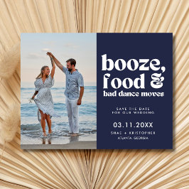 シック結婚の写真日付を保存 案内ポストカード