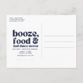 シック結婚の写真日付を保存 案内ポストカード (裏面)