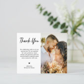 シック結婚の感謝の両面フォトミニマリスト (スタンド正面)