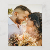 シック結婚の感謝の両面フォトミニマリスト (裏面)