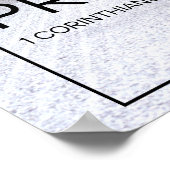 シック結婚の通路の標識 – 1コリント13:6 ポスター (角)